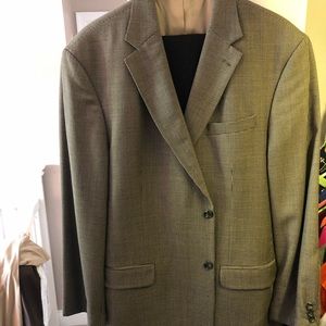 Check pattern blazer and 2 pair of black slacks